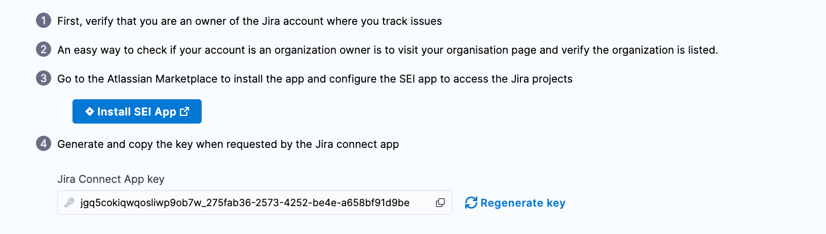 Jira Connect App Key